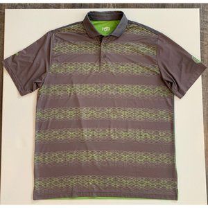 H5G High 5 Golf It’s a Country  Club polo shirt neon green gray Mens L